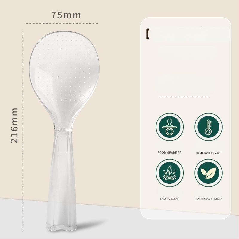 Riisilusikas mittekleepuva pinnaga, toidukvaliteedist silikoon, kuumuskindel, põletushaavade vastane, käepide PP