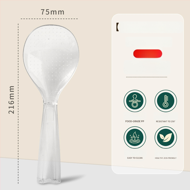 Riisilusikas mittekleepuva pinnaga, toidukvaliteedist silikoon, kuumuskindel, põletushaavade vastane, käepide PP