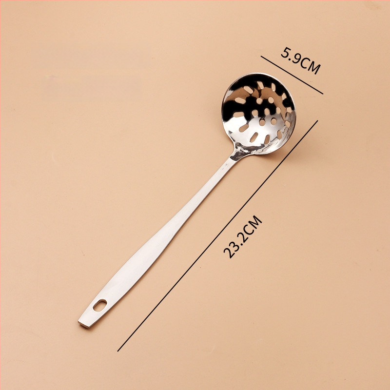 Köögilabidas drenaaživentidega, pikk käepide, roostevabast terasest, kuumuskindel, põletuste vältimine