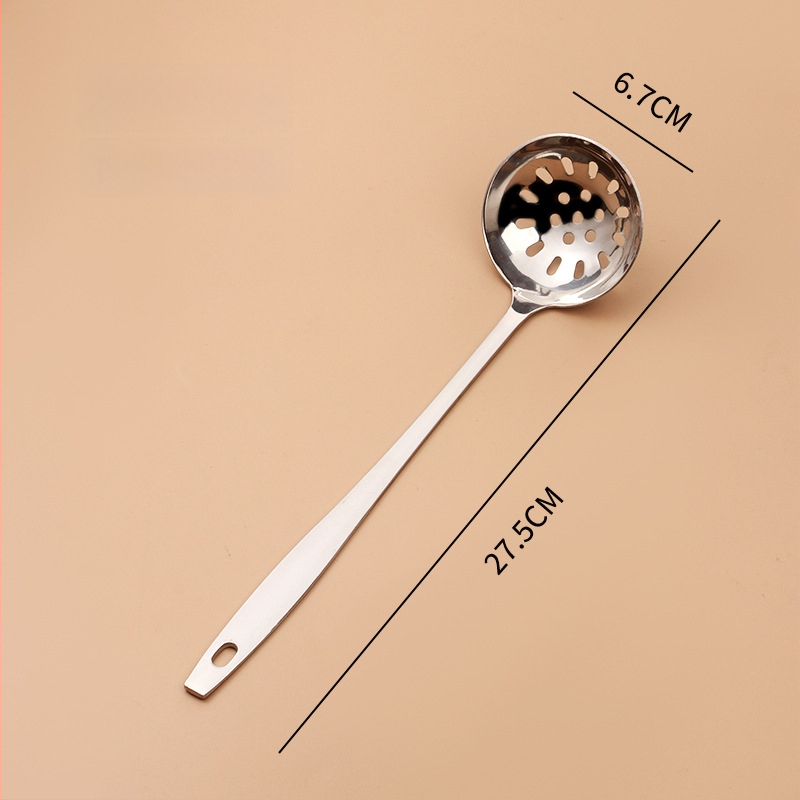 Köögilabidas drenaaživentidega, pikk käepide, roostevabast terasest, kuumuskindel, põletuste vältimine