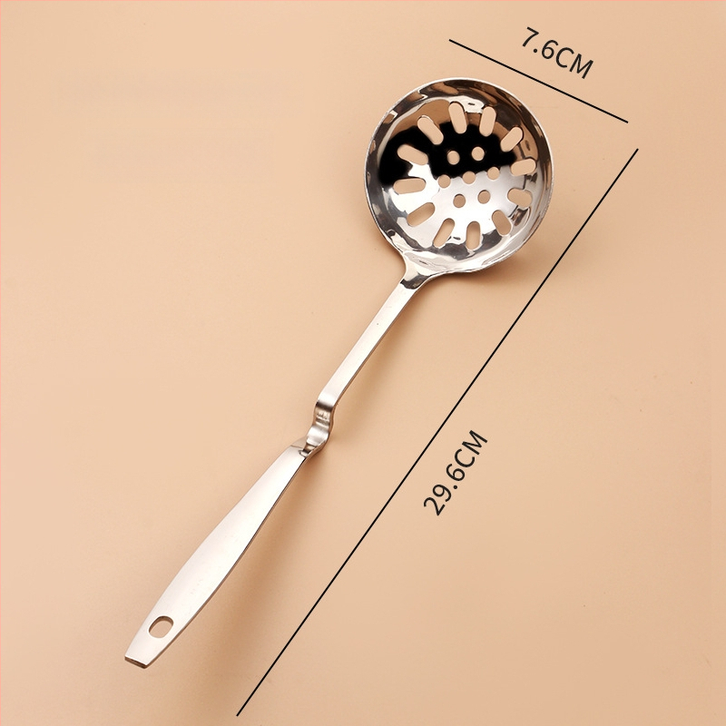 Köögilabidas drenaaživentidega, pikk käepide, roostevabast terasest, kuumuskindel, põletuste vältimine