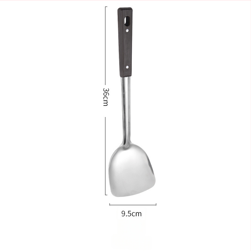 Supi lusikas ja spatula komplekt – roostevaba teras, PP käepide, kaasaegne minimalistlik stiil, libisemisvastane ja kuumuskindel
