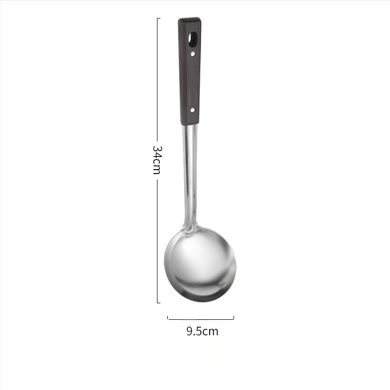 Supi lusikas ja spatula komplekt – roostevaba teras, PP käepide, kaasaegne minimalistlik stiil, libisemisvastane ja kuumuskindel