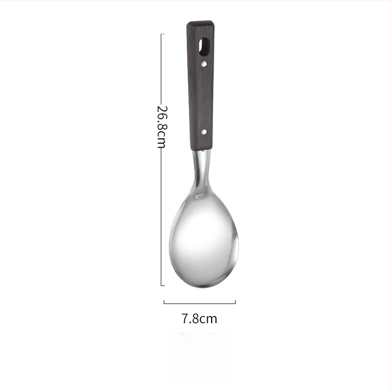 Supi lusikas ja spatula komplekt – roostevaba teras, PP käepide, kaasaegne minimalistlik stiil, libisemisvastane ja kuumuskindel