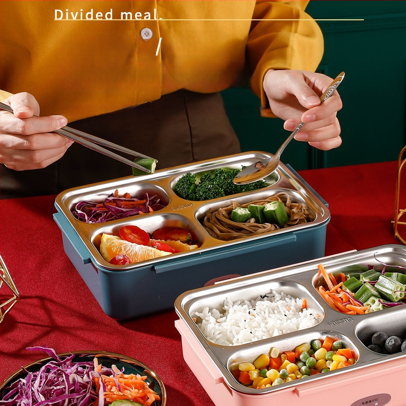 Cutie electrică de prânz cu încălzire fără apă, vas interior din oțel inoxidabil 304, capacitate 1,1–1,2 L, 50 W, 220 V, alimentare din mașină