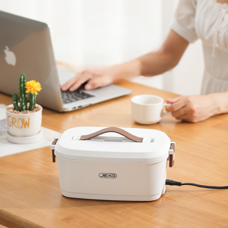 JIEXG FH-A15 Cutie electrică pentru prânz, încălzire fără apă, capacitate 1.6–2.0 L, vas interior din oțel inoxidabil 304, carcasă din plastic PP, tensiune 12V/24V/220V, putere 40W