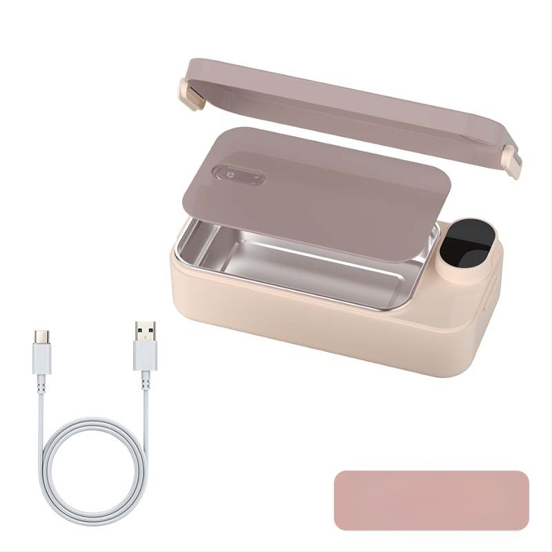 Cutie electrică pentru prânz cu încălzire fără apă, alimentare USB 5V 15W, recipient interior din oțel inoxidabil, model F13