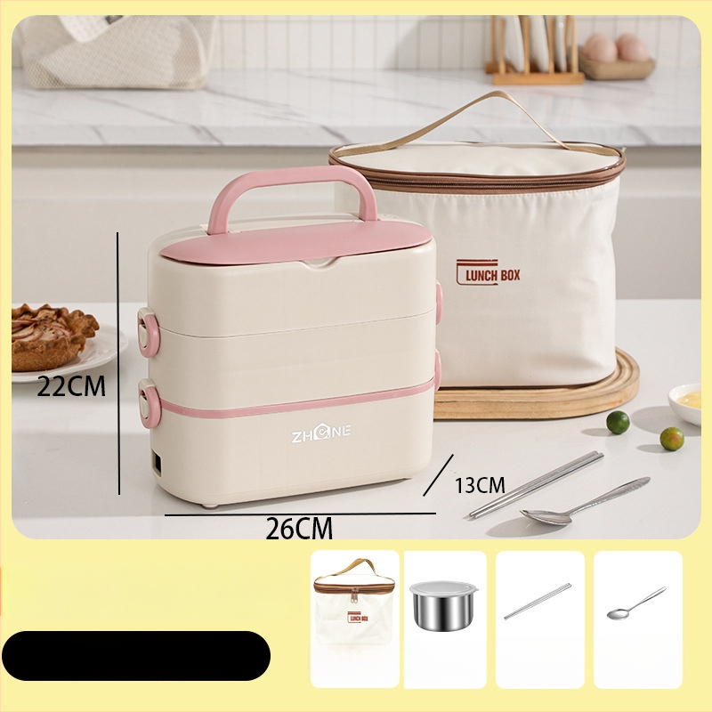 Cutie pentru prânz electrică – capacitate mare 2,0 L, vas interior detașabil din oțel inoxidabil 304, încălzire 250W, alimentare 220V, design izolat