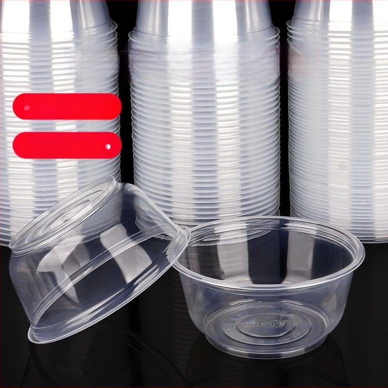 Ühekordne plastikust toidukauss, ümmargune, paksu seinaga, maht 300–900 ml, 600 tk/pak