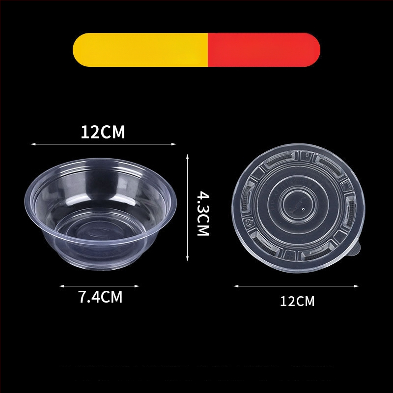 Ühekordne plastikust toidukauss, ümmargune, paksu seinaga, maht 300–900 ml, 600 tk/pak