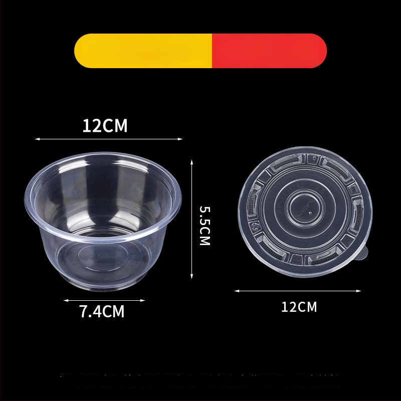 Ühekordne plastikust toidukauss, ümmargune, paksu seinaga, maht 300–900 ml, 600 tk/pak