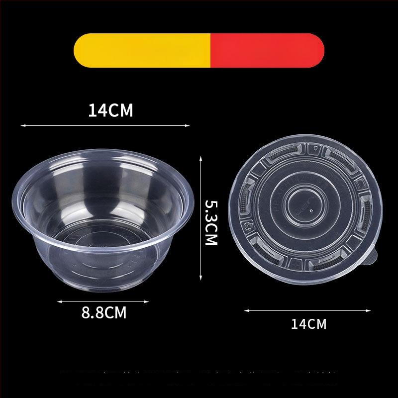 Ühekordne plastikust toidukauss, ümmargune, paksu seinaga, maht 300–900 ml, 600 tk/pak