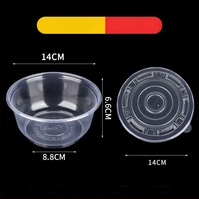 Ühekordne plastikust toidukauss, ümmargune, paksu seinaga, maht 300–900 ml, 600 tk/pak