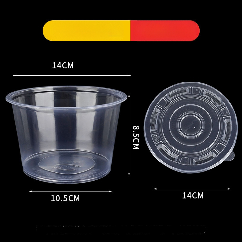Ühekordne plastikust toidukauss, ümmargune, paksu seinaga, maht 300–900 ml, 600 tk/pak
