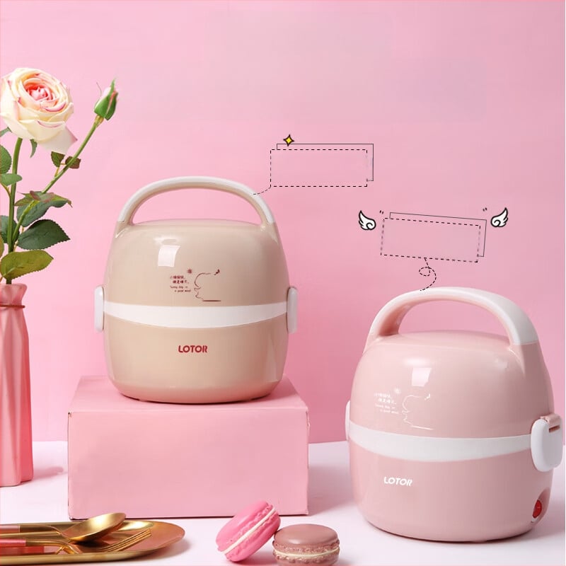 Cutie de prânz electric HM-2013, capacitate 2.0 L, recipient interior din oțel inox 304, izolație cu două straturi, încălzire 300W