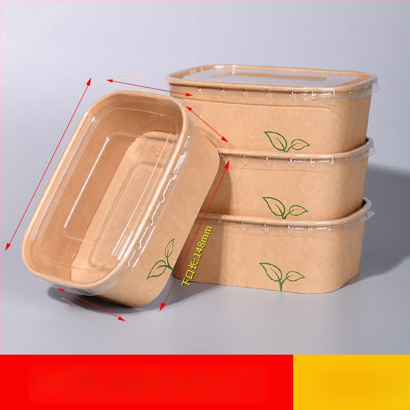 Cutie de prânz din kraft paper, 750 ml, dreptunghiulară, 25 buc./pachet, hârtie cu pulpă de lemn acoperită, necompatibilă cu microunde