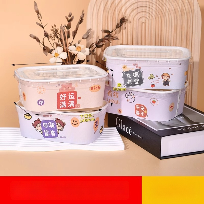 Cutie de prânz din kraft paper, 750 ml, dreptunghiulară, 25 buc./pachet, hârtie cu pulpă de lemn acoperită, necompatibilă cu microunde