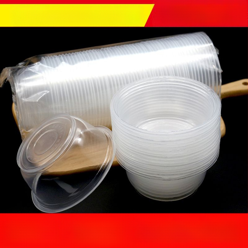 Ühekordselt kasutatav plastist toidukupp – ümmargune, läbipaistev, maht 360–1000 ml