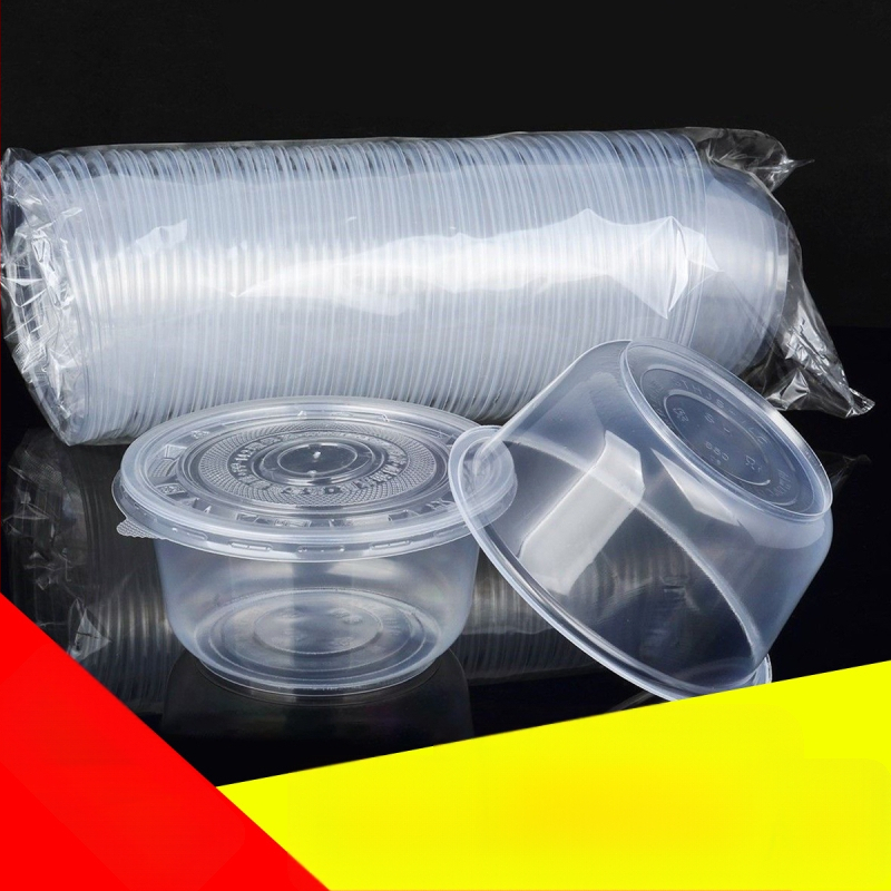 Ühekordselt kasutatav plastist toidukupp – ümmargune, läbipaistev, maht 360–1000 ml