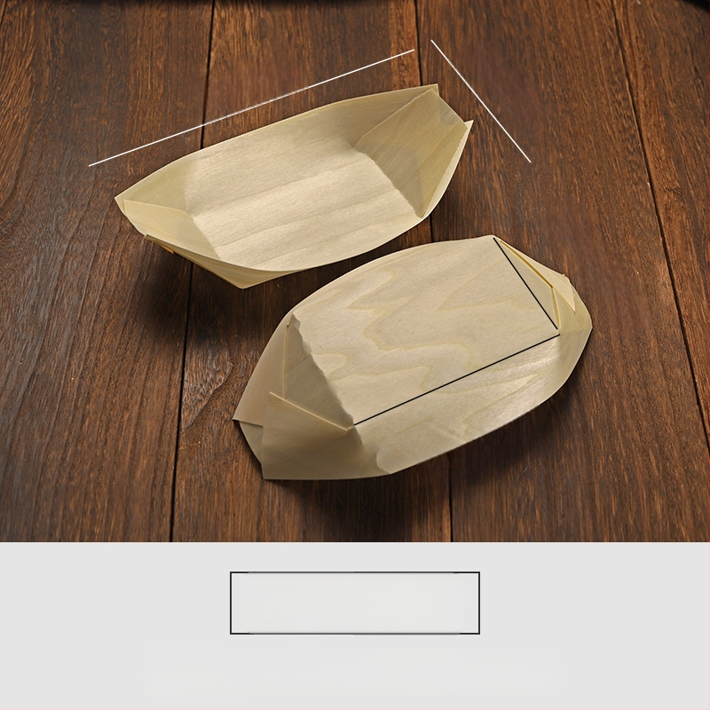 Puidust paadi kujuline ühekordne nõu Art Kitchen Creative – kaasaegne minimalistlik stiil