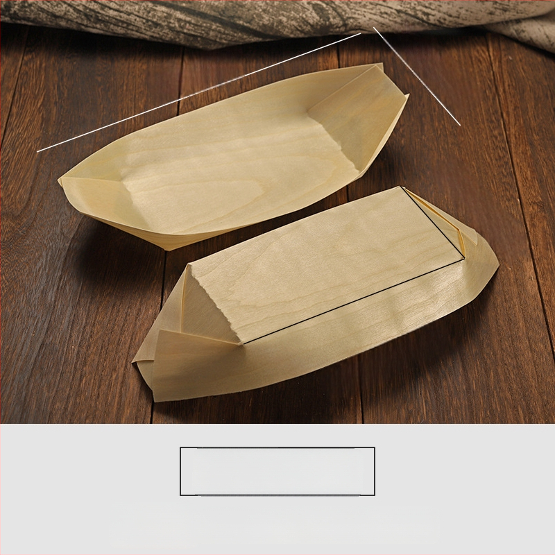 Puidust paadi kujuline ühekordne nõu Art Kitchen Creative – kaasaegne minimalistlik stiil