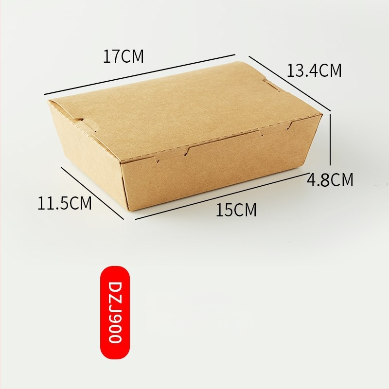 Cutie de masă din hârtie kraft, cu o fereastră, pentru takeout, potrivită pentru sushi și salată de fructe (material: hârtie; fereastră: una; cuptor cu microunde: Nu; imprimare logo: Da)