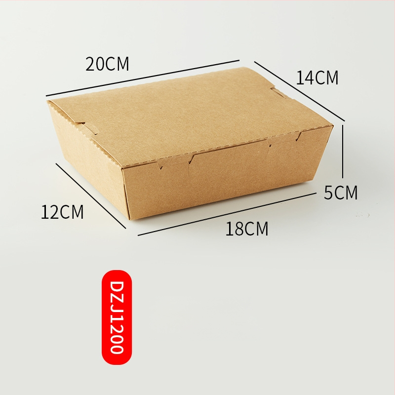 Cutie de masă din hârtie kraft, cu o fereastră, pentru takeout, potrivită pentru sushi și salată de fructe (material: hârtie; fereastră: una; cuptor cu microunde: Nu; imprimare logo: Da)