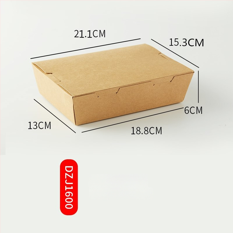 Cutie de masă din hârtie kraft, cu o fereastră, pentru takeout, potrivită pentru sushi și salată de fructe (material: hârtie; fereastră: una; cuptor cu microunde: Nu; imprimare logo: Da)