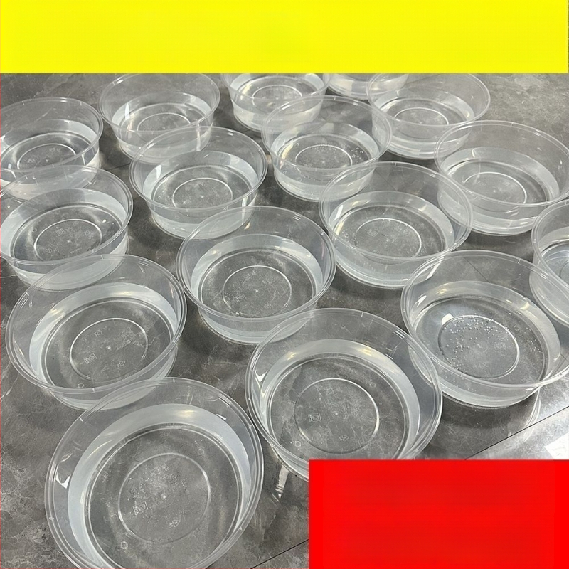 Cutie de prânz de unică folosință, rotundă – raci și fructe, nu este potrivită pentru microunde, imprimarea logo-ului este permisă