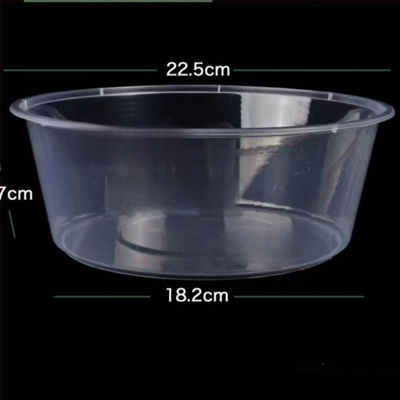 Cutie de prânz de unică folosință, rotundă – raci și fructe, nu este potrivită pentru microunde, imprimarea logo-ului este permisă