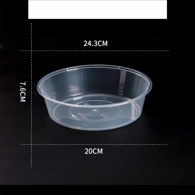 Cutie de prânz de unică folosință, rotundă – raci și fructe, nu este potrivită pentru microunde, imprimarea logo-ului este permisă