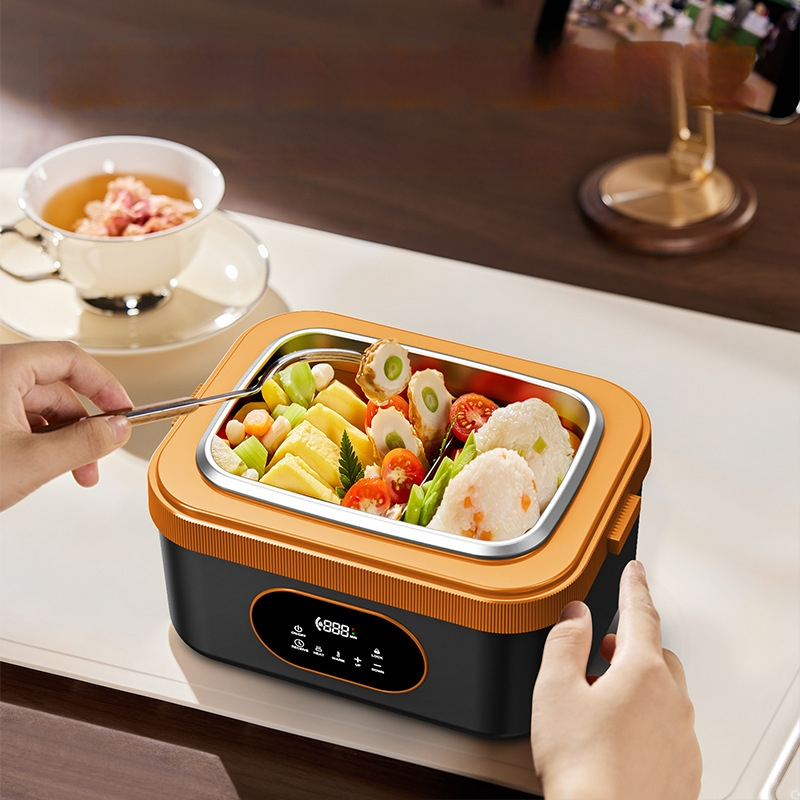 Elebest HC01 Cutie electrică pentru prânz, 1,3–1,5 L, alimentare USB 60W, interior din oțel inoxidabil, autoîncălzire cu liner detașabil