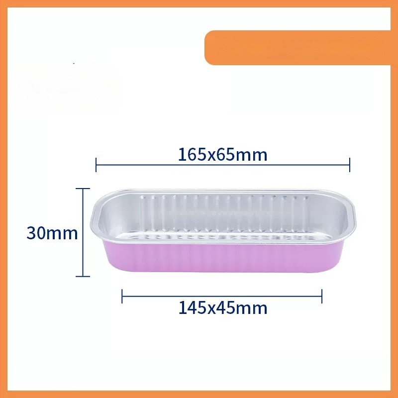 Ühekordselt kasutatav alumiiniumfooliumi küpsetustaldrik, ristkülikukujuline, 200 ml mahutavus, kohandatav, kaubamärk Hong Kong Long