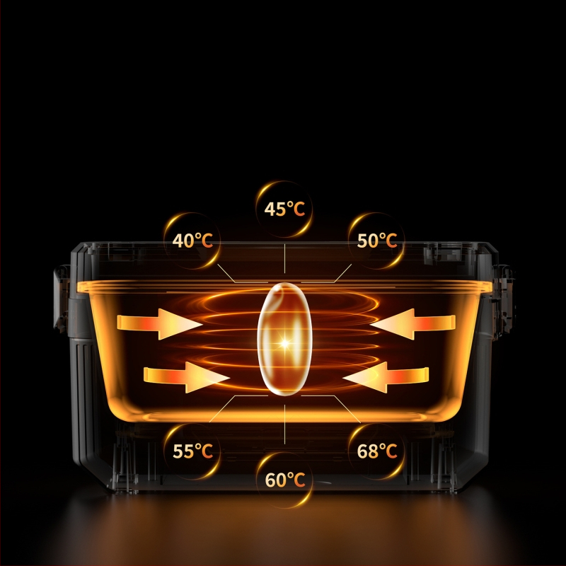 Cutie electrică pentru prânz cu încălzire, încărcare fără fir, încălzire fără apă, capacitate 1,1–1,2 L, alimentare USB