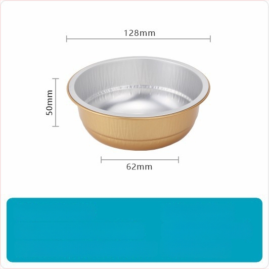 Ühekordne toiduvalmistamise alumiiniumfooliumist toidukarp — ümmarguse kujuga; paksus 0,11 mm; maht 425 ml; materjal: alumiiniumfoolium; bränd: Guobang (0,11 mm; 425 ml; alumiiniumfoolium; ümmargune kuju; Guobang)