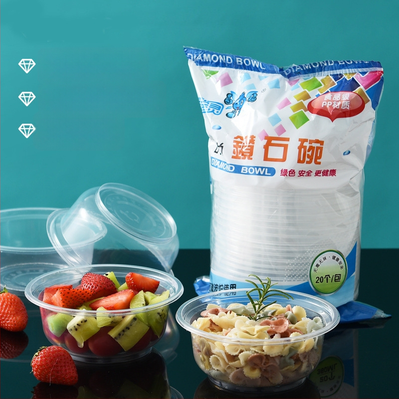 Ühekordne plastikust kauss, ümmargune, läbipaistev, umbes 300 ml, 12 tk pakis