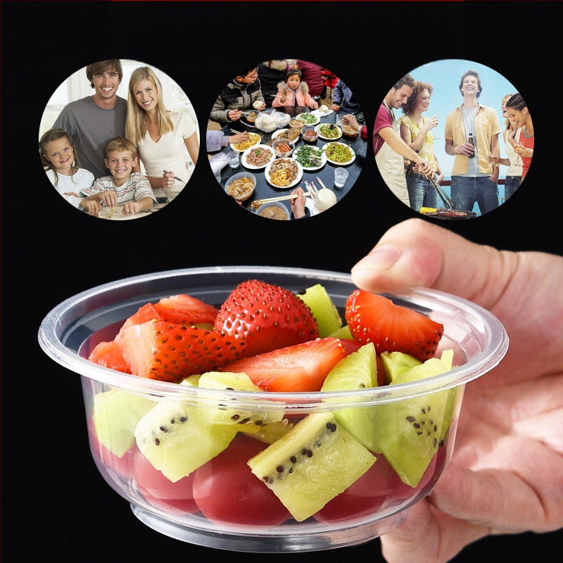 Ühekordne plastikust kauss, ümmargune, läbipaistev, umbes 300 ml, 12 tk pakis