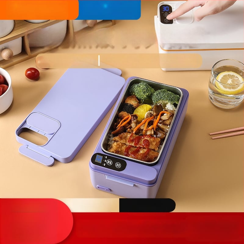 Cutie electrică pentru prânz, capacitate 1 L, liner detașabil, recipient interior din oțel inoxidabil 304, alimentare USB 5V 40W cu funcție de menținere la cald