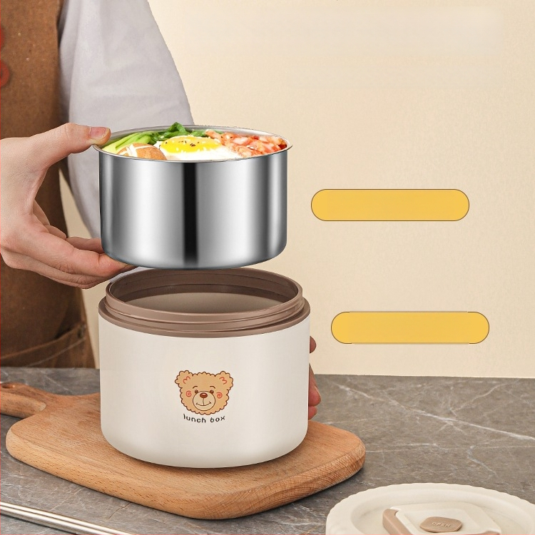 Μονωμένο δοχείο μεσημεριανού από 316 ανοξείδωτο χάλυβα, για εργαζόμενους σε γραφείο, ενήλικες, μη ηλεκτρικό, χωρητικότητα 468l