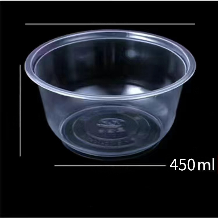Set de boluri din plastic de unică folosință, cu capac – rotunde, compatibile cu microunde, PP alimentar