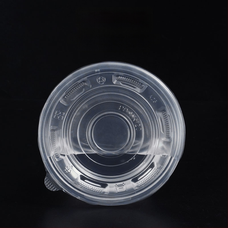 Set de boluri din plastic de unică folosință, cu capac – rotunde, compatibile cu microunde, PP alimentar