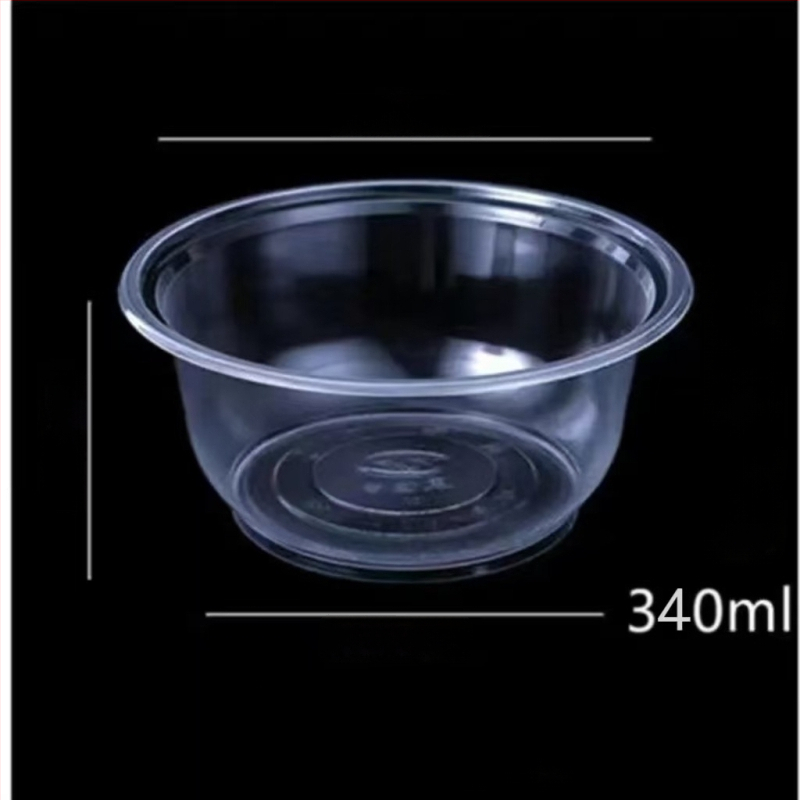 Set de boluri din plastic de unică folosință, cu capac – rotunde, compatibile cu microunde, PP alimentar