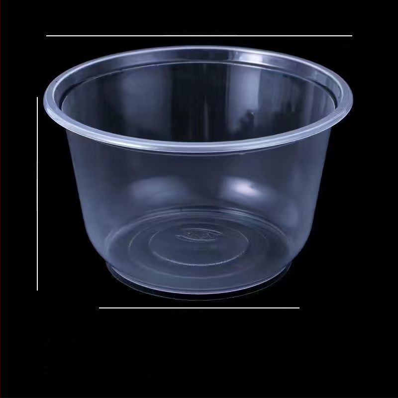 Set de boluri din plastic de unică folosință, cu capac – rotunde, compatibile cu microunde, PP alimentar