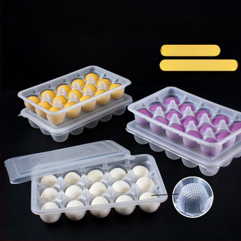 Cutie de plastic de unică folosință pentru bile mari de orez lipicioase, lucrate manual (nu este potrivită pentru microunde; imprimare logo disponibilă; procesare și personalizare prin agent; origine: China continentală)