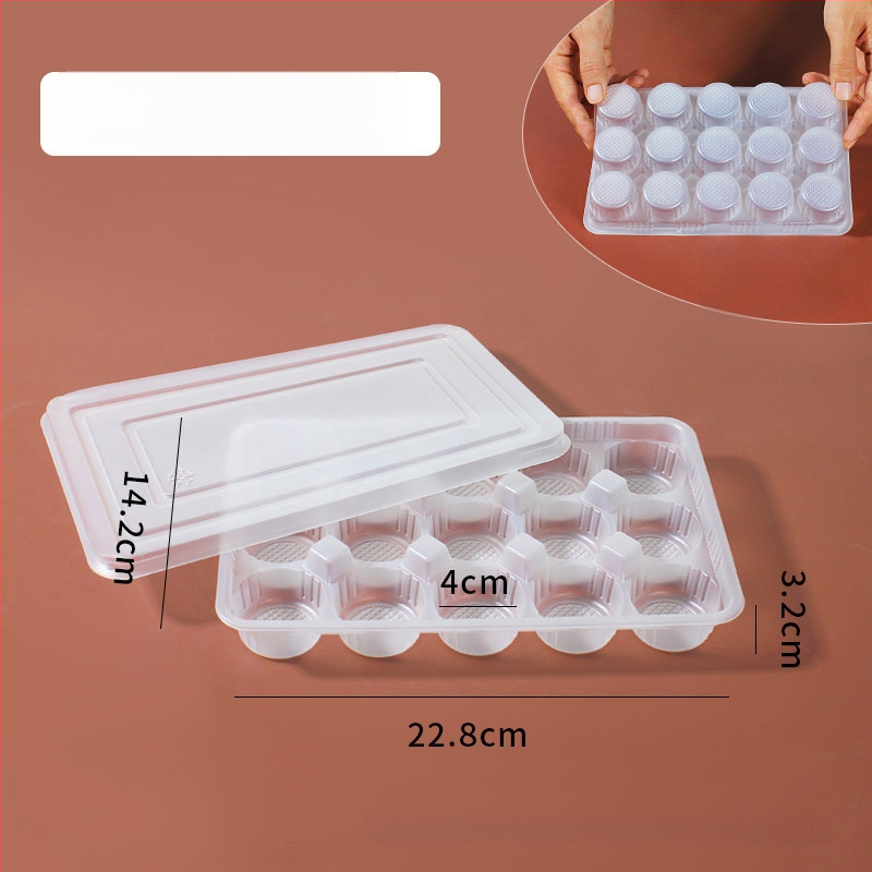 Cutie de plastic de unică folosință pentru bile mari de orez lipicioase, lucrate manual (nu este potrivită pentru microunde; imprimare logo disponibilă; procesare și personalizare prin agent; origine: China continentală)