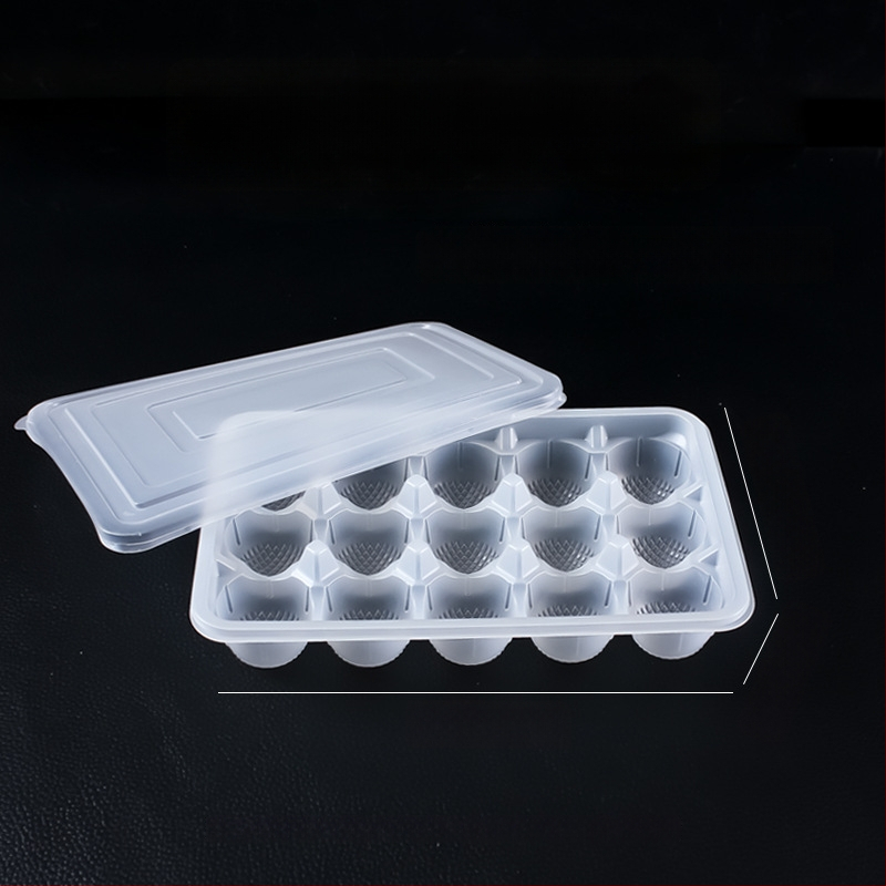 Cutie de plastic de unică folosință pentru bile mari de orez lipicioase, lucrate manual (nu este potrivită pentru microunde; imprimare logo disponibilă; procesare și personalizare prin agent; origine: China continentală)