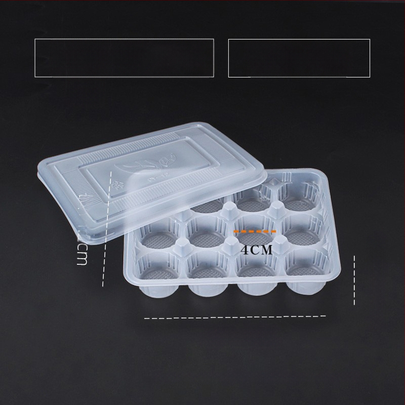 Cutie de plastic de unică folosință pentru bile mari de orez lipicioase, lucrate manual (nu este potrivită pentru microunde; imprimare logo disponibilă; procesare și personalizare prin agent; origine: China continentală)