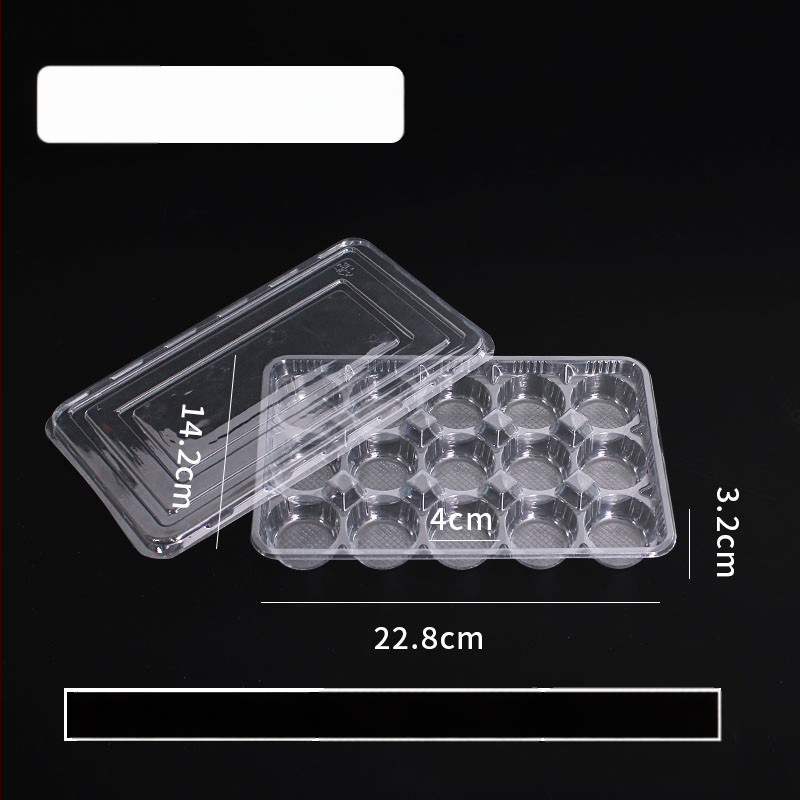 Cutie de plastic de unică folosință pentru bile mari de orez lipicioase, lucrate manual (nu este potrivită pentru microunde; imprimare logo disponibilă; procesare și personalizare prin agent; origine: China continentală)