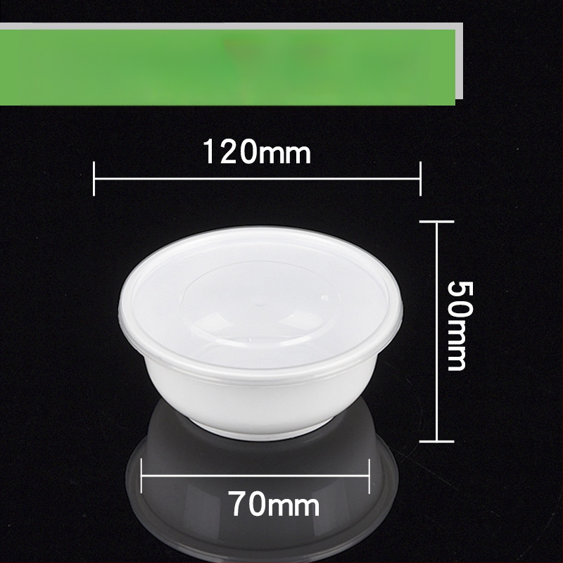 Cutie plastic pentru prânz, bol rotund de supă, design îngroșat