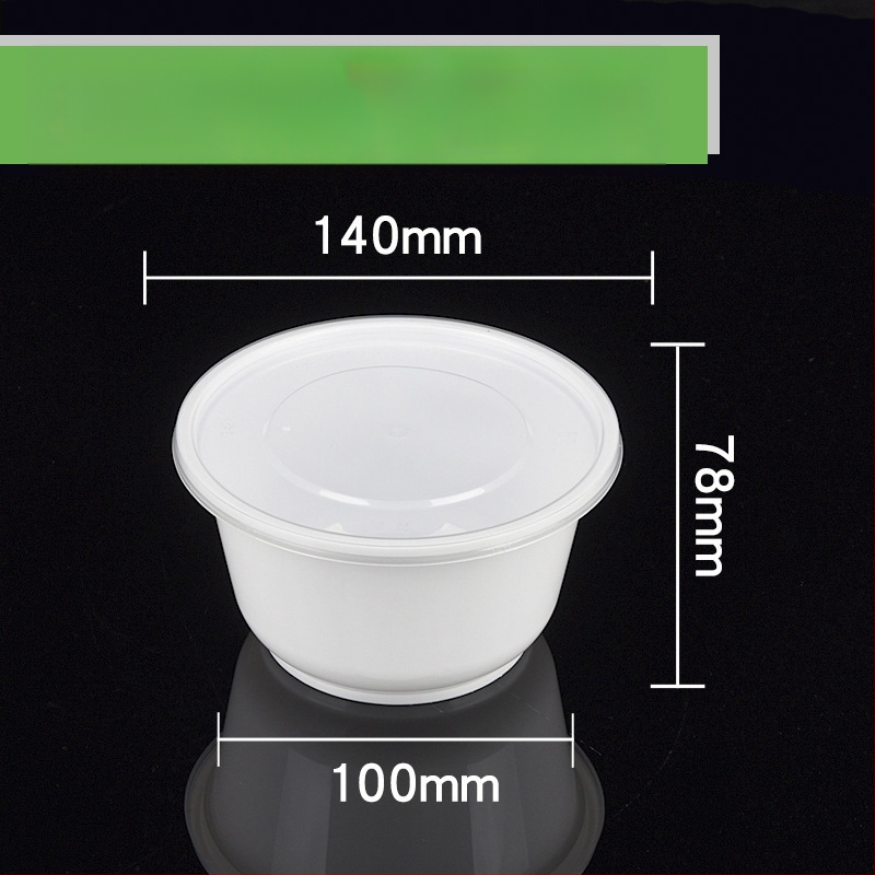 Cutie plastic pentru prânz, bol rotund de supă, design îngroșat